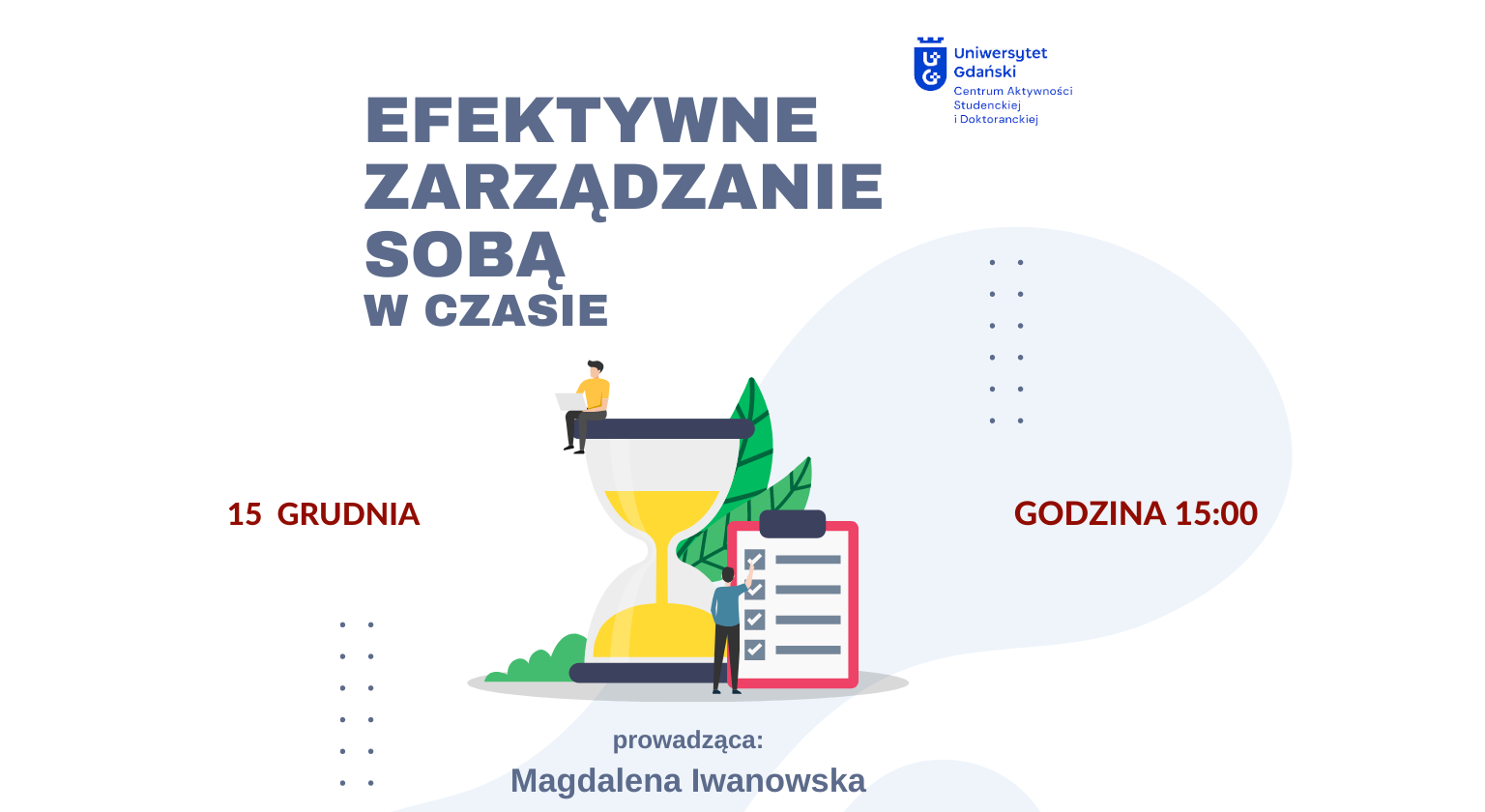 Szkolenie „Efektywne zarządzanie sobą w czasie”